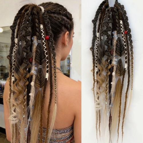 Elastic dread ponytail - ponytail, boho